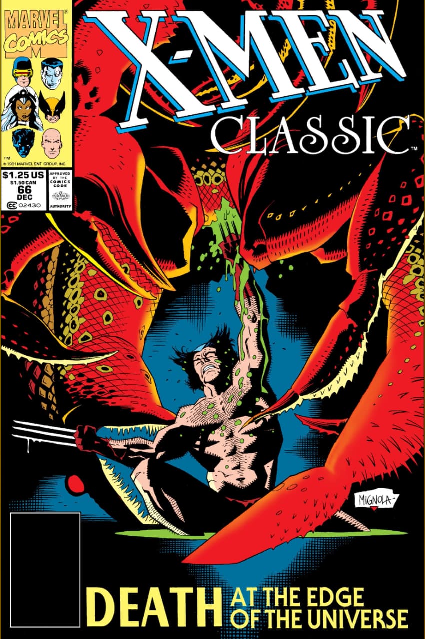 X-Men Classic #66 (1991) - Mike Mignola Cover - Death at the Edge of the Universe