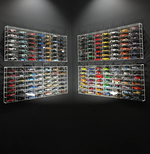 HOT WHEELS STAND 56 Capacity Plexi Display Rack Diecast Car 1:64 Scale