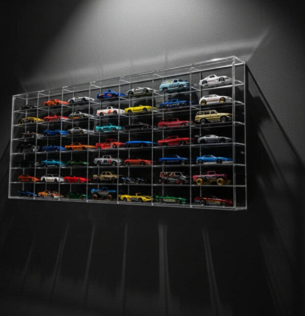 HOT WHEELS STAND 56 Capacity Plexi Display Rack Diecast Car 1:64 Scale