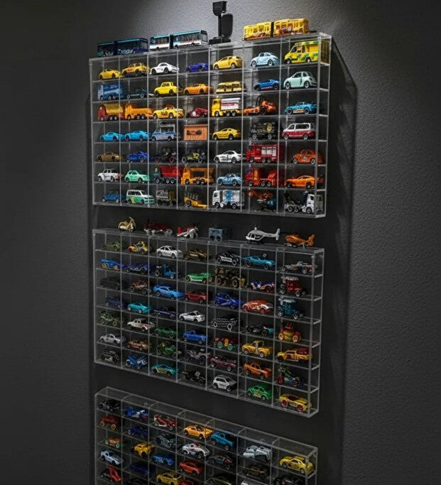 HOT WHEELS STAND 56 Capacity Plexi Display Rack Diecast Car 1:64 Scale