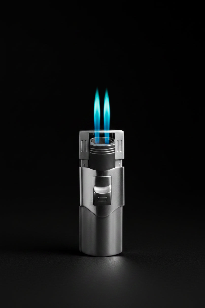 Tiger Forward Flip Double Torch Lighter