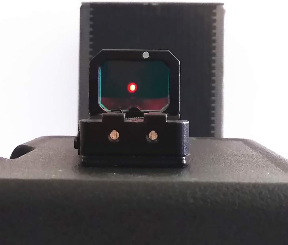 HWZ Flip Red Dot Pistol Sight 3 MOA MOS Slide Mount Backup Iron Sights