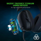 Razer   BlackShark   V2   Pro   Wireless   Gaming   Headset:   THX   7.1   Spatial   Surround   Sound   -   50mm   Drivers   -   Detachable   Mic   -   for   PC,   PS5,   PS4,   Switch,   White