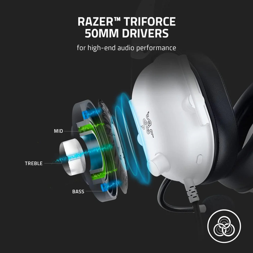 Razer   Black   Shark   V2   X   -   Gaming   Headset   -   White