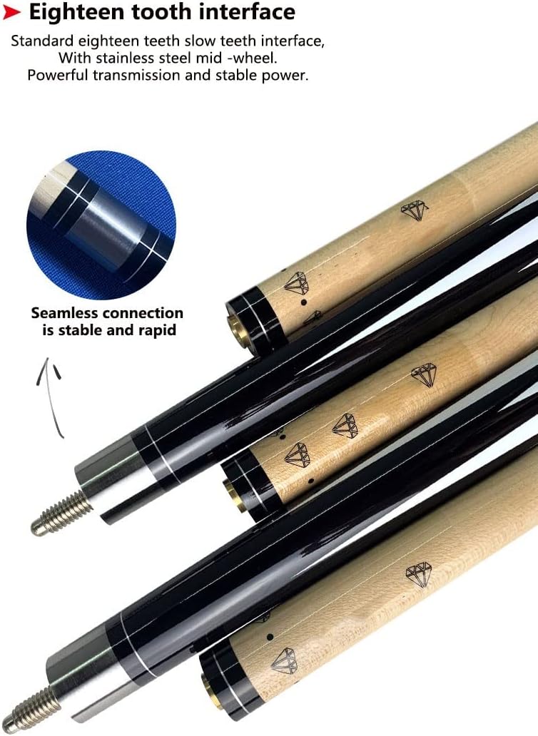 Diamond pool/billiards cue stick 58 inch with case