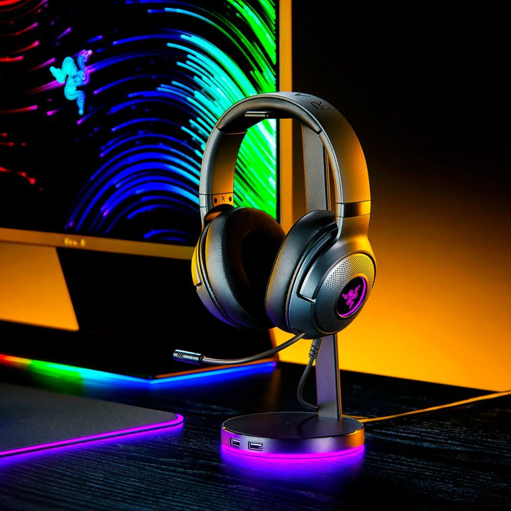 Razer   -   Kraken   V3   X   Wired   7.1   Surround   Sound   Gaming   Headset   for   PC   with   Chroma   RGB   Lighting   -   Black