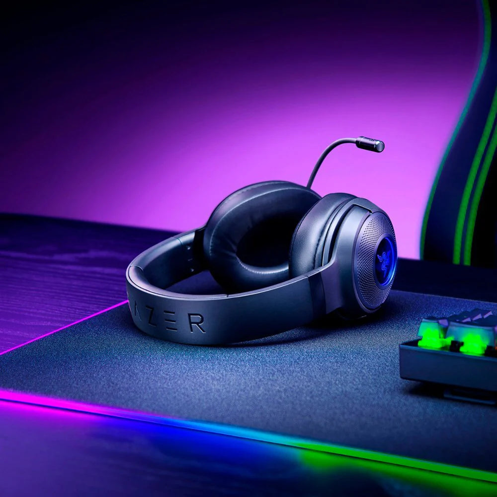 Razer   -   Kraken   V3   X   Wired   7.1   Surround   Sound   Gaming   Headset   for   PC   with   Chroma   RGB   Lighting   -   Black