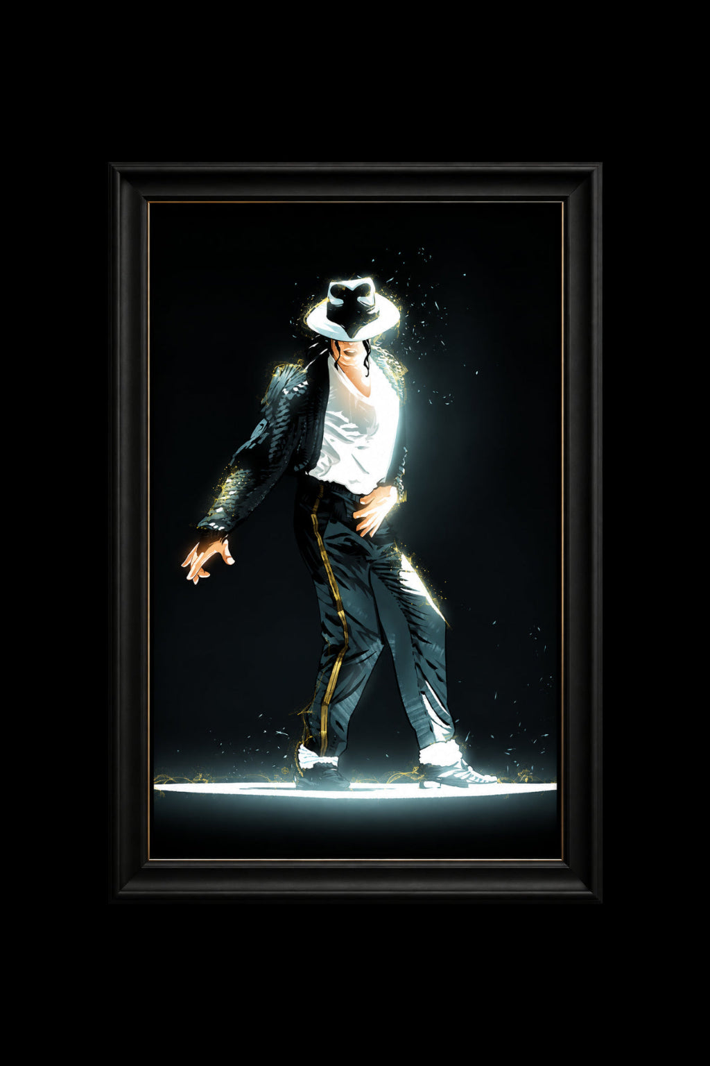 Framed Canvas of Michael Jackson  by artist Nikita Abakumov. 60CM X 80CM