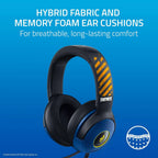 Razer   Kraken   V3   X   Wired   USB   Gaming   Headset:   285g   Lightweight   Build   -   Triforce   40mm   Drivers   -   HyperClear   Cardioid   Mic   -   7.1   Surround   Sound   -   Chroma   RGB   Lighting   -   Fortnite   Edition