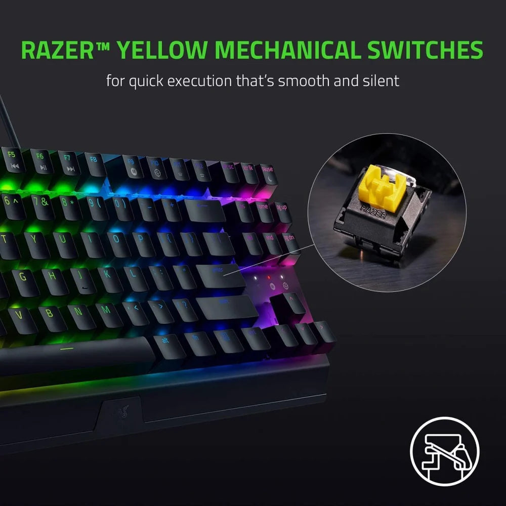 Razer   Blackwidow   V3   Tenkeyless   -   Mechanical   Gaming   Keyboard   (Yellow   Switch)-   Black