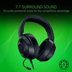 Razer   Kraken   X   Lite   Ultralight   Gaming   Headset:   7.1   Surround   Sound   -   Black