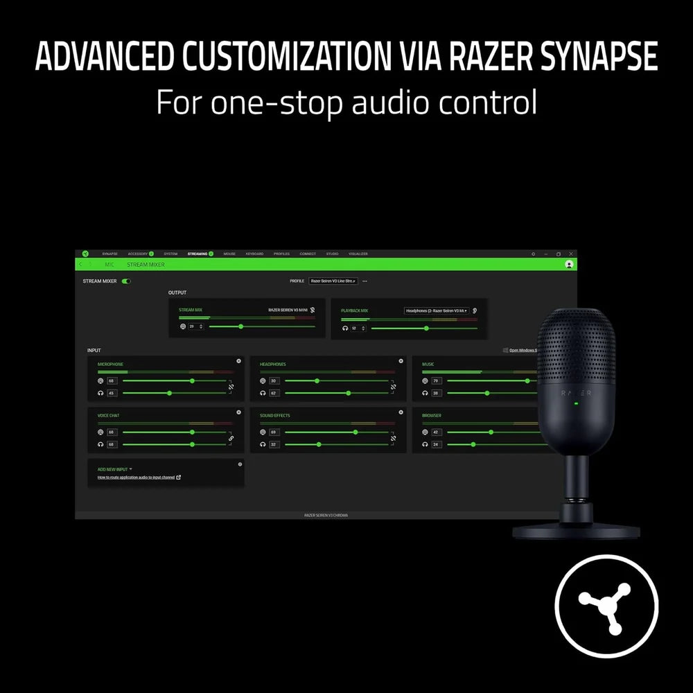 Razer   Seiren   V3   Mini   USB   Microphone   White