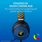 Razer   Kraken   V3   X   Wired   USB   Gaming   Headset:   285g   Lightweight   Build   -   Triforce   40mm   Drivers   -   HyperClear   Cardioid   Mic   -   7.1   Surround   Sound   -   Chroma   RGB   Lighting   -   Fortnite   Edition
