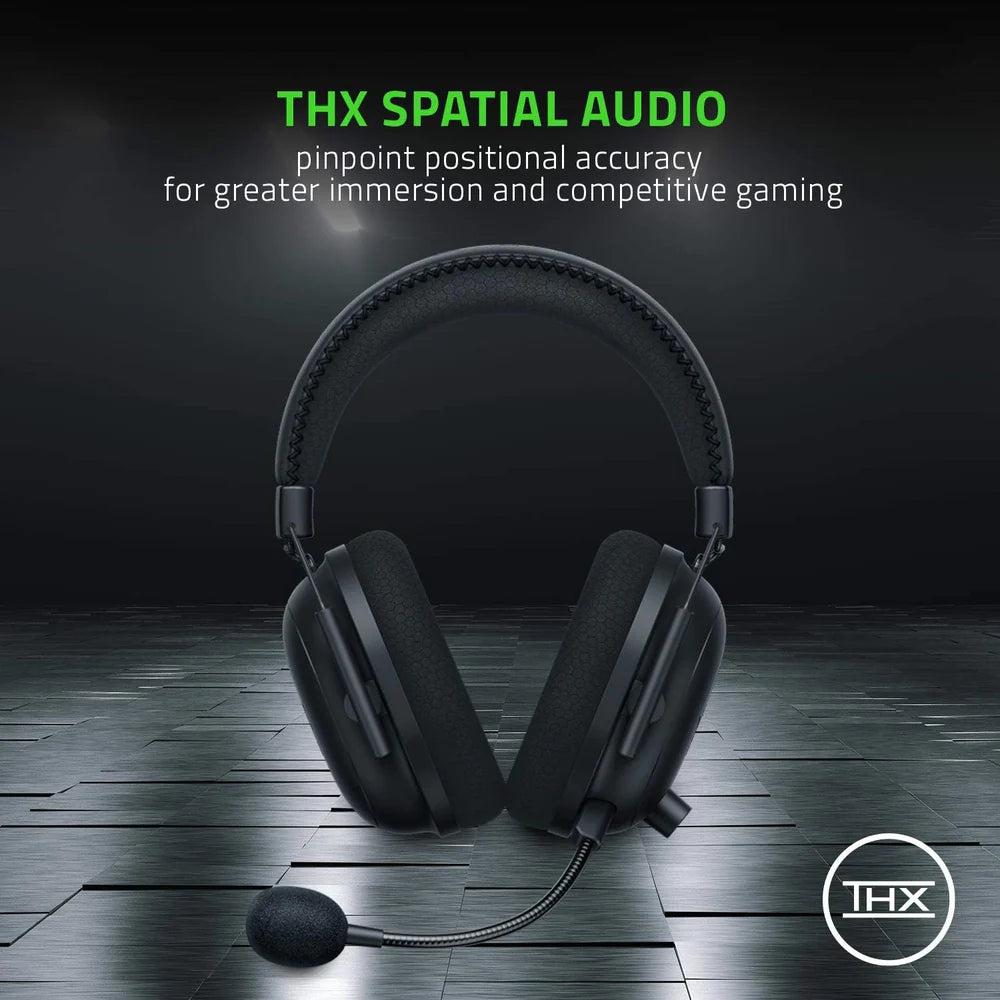 Razer   BlackShark   V2   Pro   Wireless   Gaming   Headset:   THX   7.1   Spatial   Surround   Sound   -   50mm   Drivers   -   Detachable   Mic   -   for   PC,   PS5,   PS4,   Switch,   Black