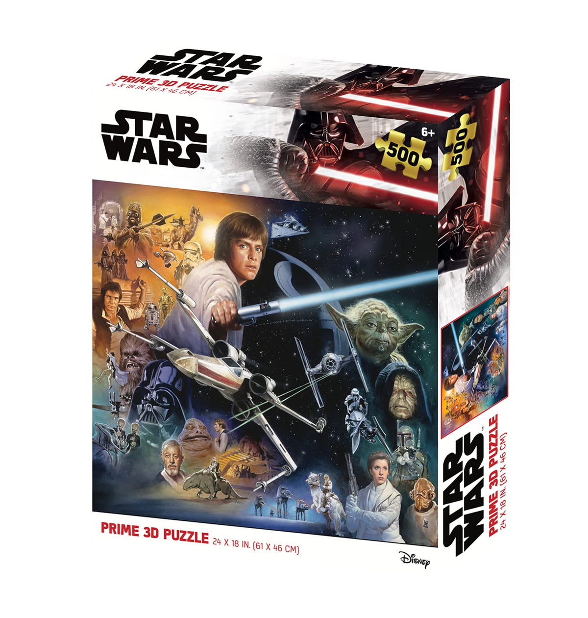 Star Wars Prime 3D 500-piece lenticular jigsaw puzzle measuring 24 x 18 inches (61 x 46 cm)