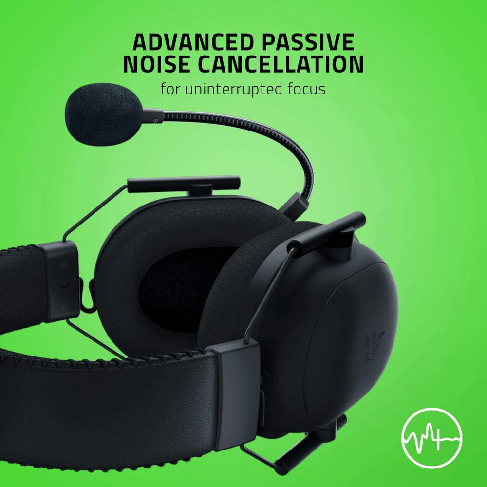 Razer   BlackShark   V2   Pro   Wireless   Gaming   Headset:   THX   7.1   Spatial   Surround   Sound   -   50mm   Drivers   -   Detachable   Mic   -   for   PC,   PS5,   PS4,   Switch,   Black