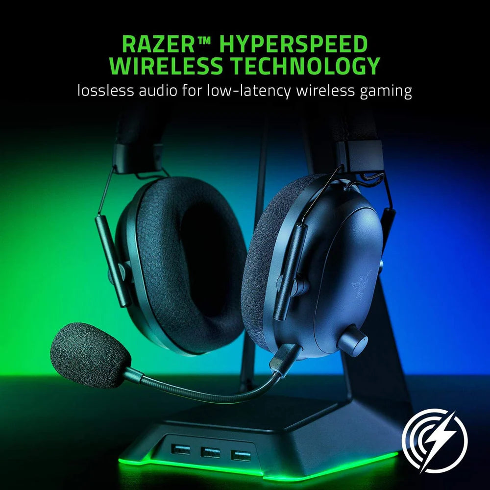 Razer   BlackShark   V2   Pro   Wireless   Gaming   Headset:   THX   7.1   Spatial   Surround   Sound   -   50mm   Drivers   -   Detachable   Mic   -   for   PC,   PS5,   PS4,   Switch,   White