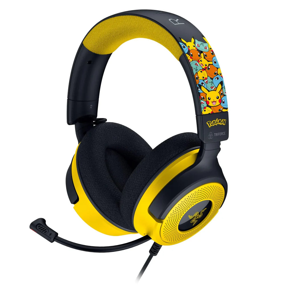 Razer   Kraken   V4   X   Wired   Gaming   Headset   Pokémon   Kanto   Starters   Edition