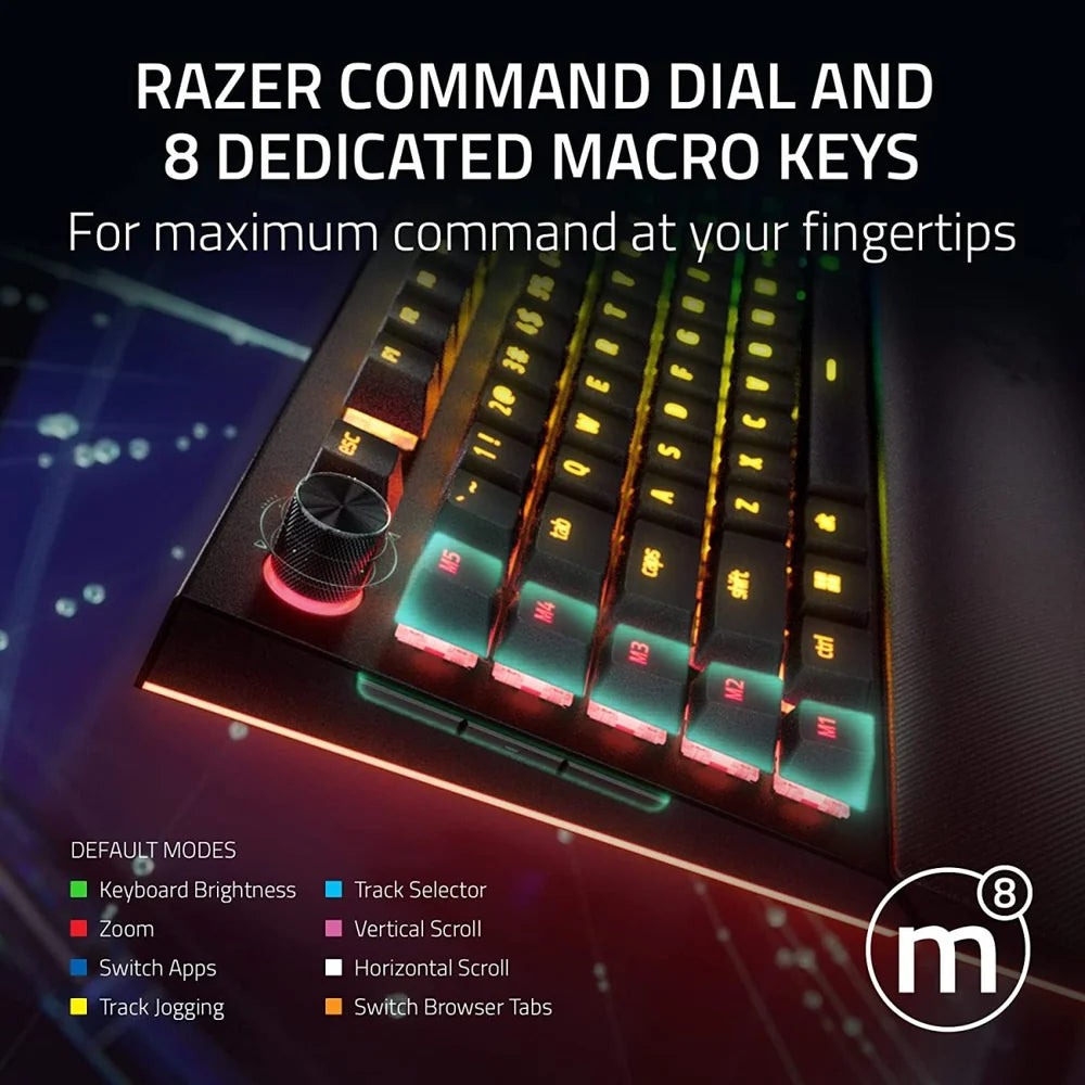 Razer   BlackWidow   V4   Pro   -   Mechanical   Gaming   Keyboard   (Green   Switch)   -   US   Layout