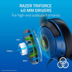 Razer   Kraken   V3   X   Wired   USB   Gaming   Headset:   285g   Lightweight   Build   -   Triforce   40mm   Drivers   -   HyperClear   Cardioid   Mic   -   7.1   Surround   Sound   -   Chroma   RGB   Lighting   -   Fortnite   Edition