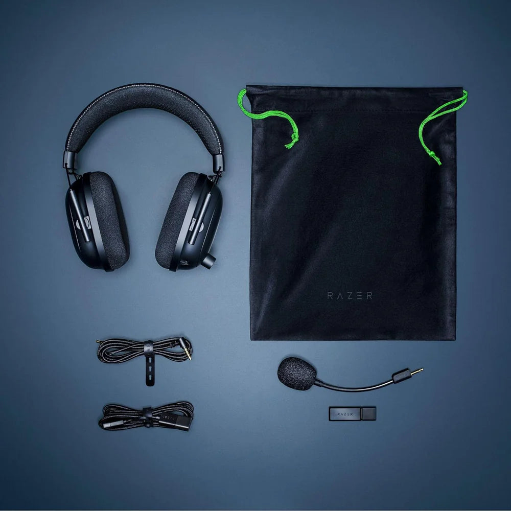 Razer   BlackShark   V2   Pro   Wireless   Gaming   Headset:   THX   7.1   Spatial   Surround   Sound   -   50mm   Drivers   -   Detachable   Mic   -   for   PC,   PS5,   PS4,   Switch,   White