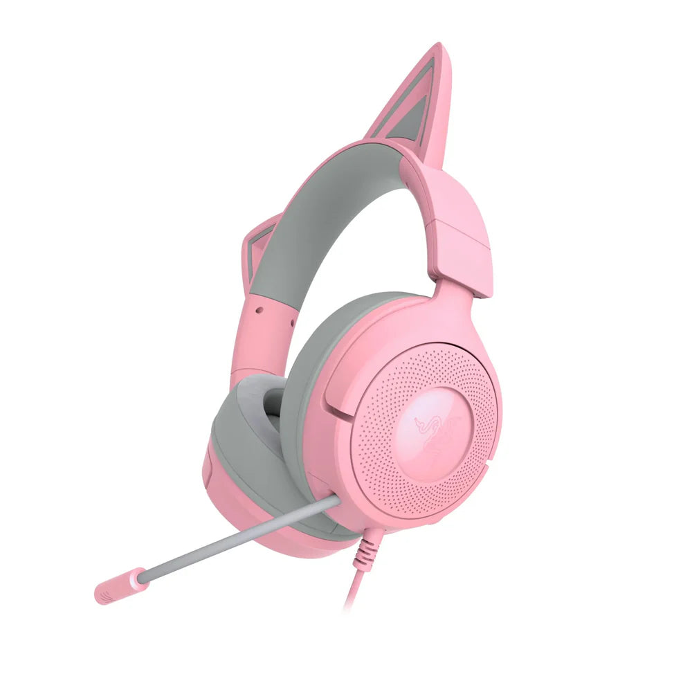 Razer   Kraken   Kitty   V3   X   -   Wired   Headset   with   Kitty   Ears Pink