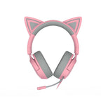 Razer   Kraken   Kitty   V3   X   -   Wired   Headset   with   Kitty   Ears Pink