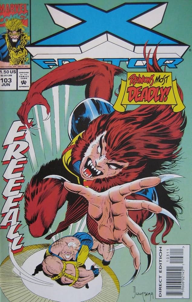 X-Factor #103 (1994) - "Freefall" - Rahne's Most Deadly Cover - Marvel Comics