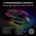 Razer   Basilisk   V3   Pro   -   Customizable   Wireless   Gaming   Mouse   -   White