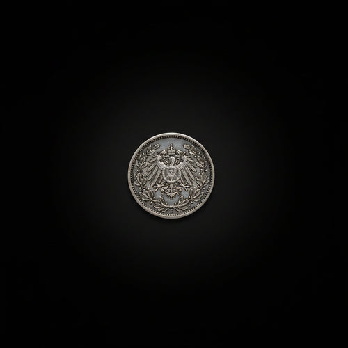 1918 German Empire 1/2 Mark silver coin