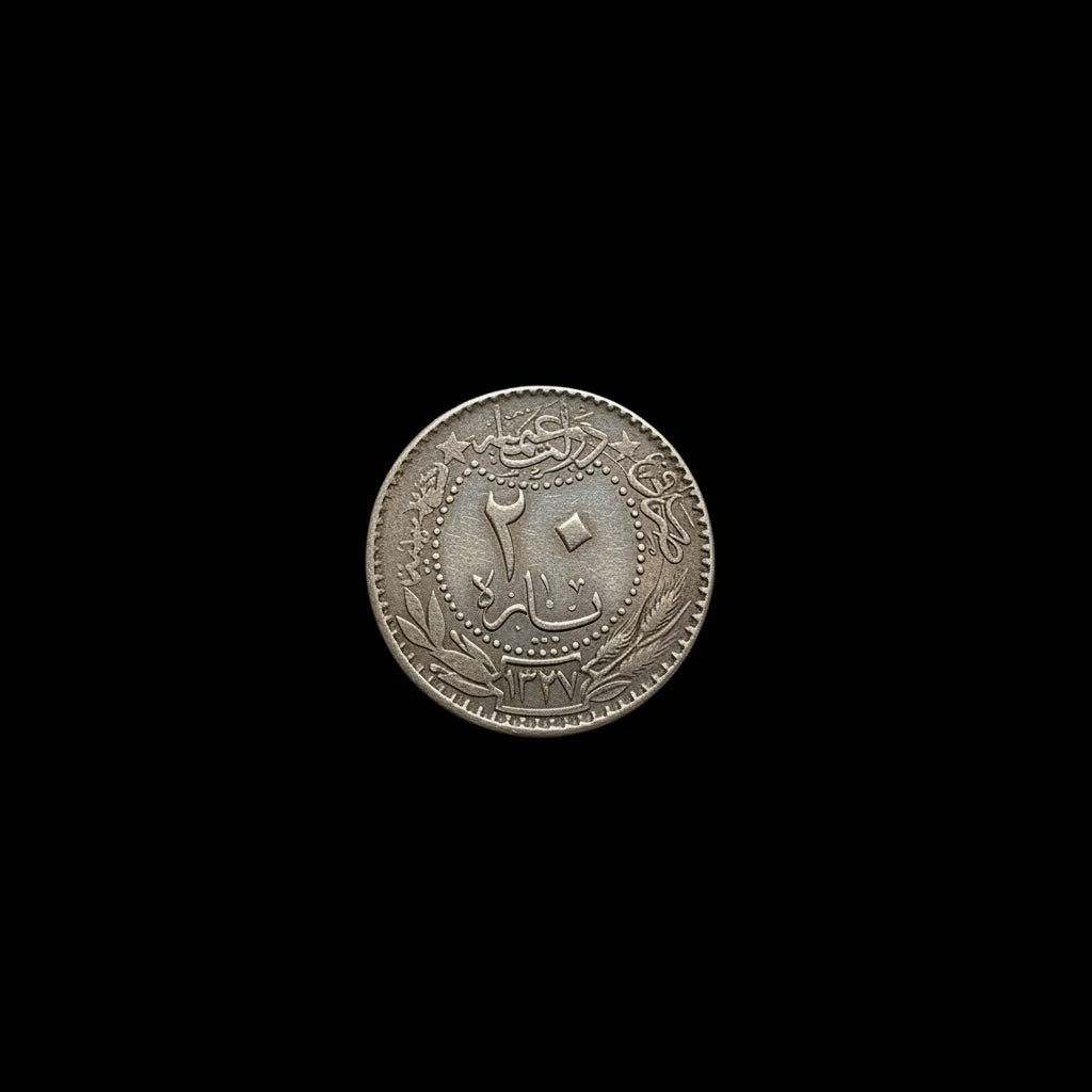 Ottoman Empire 20 Para coin WW1 PERIOD