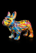 decorative 40 CM Graffiti French Bulldog Statue made from durable polyresin