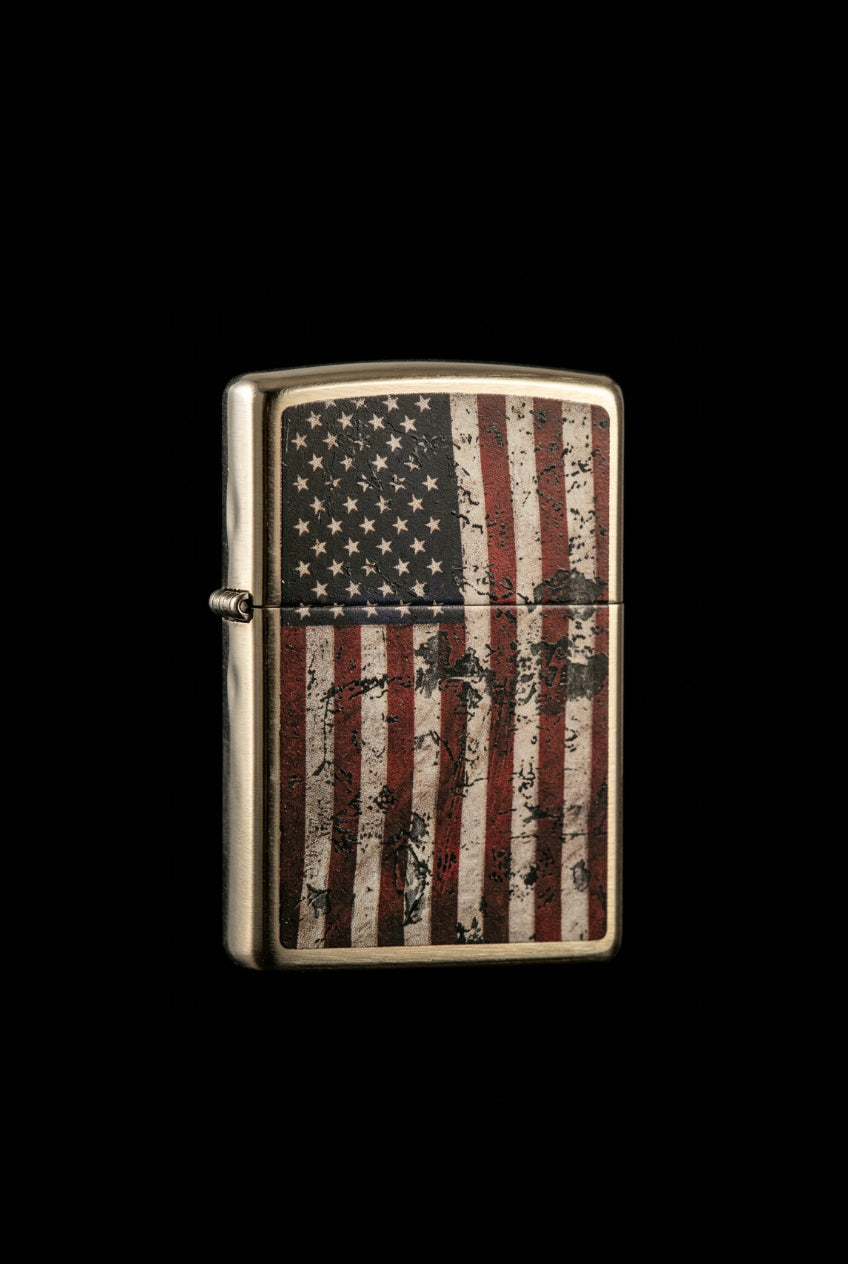 Zippo Distressed Americana / American Flag Windproof Lighter