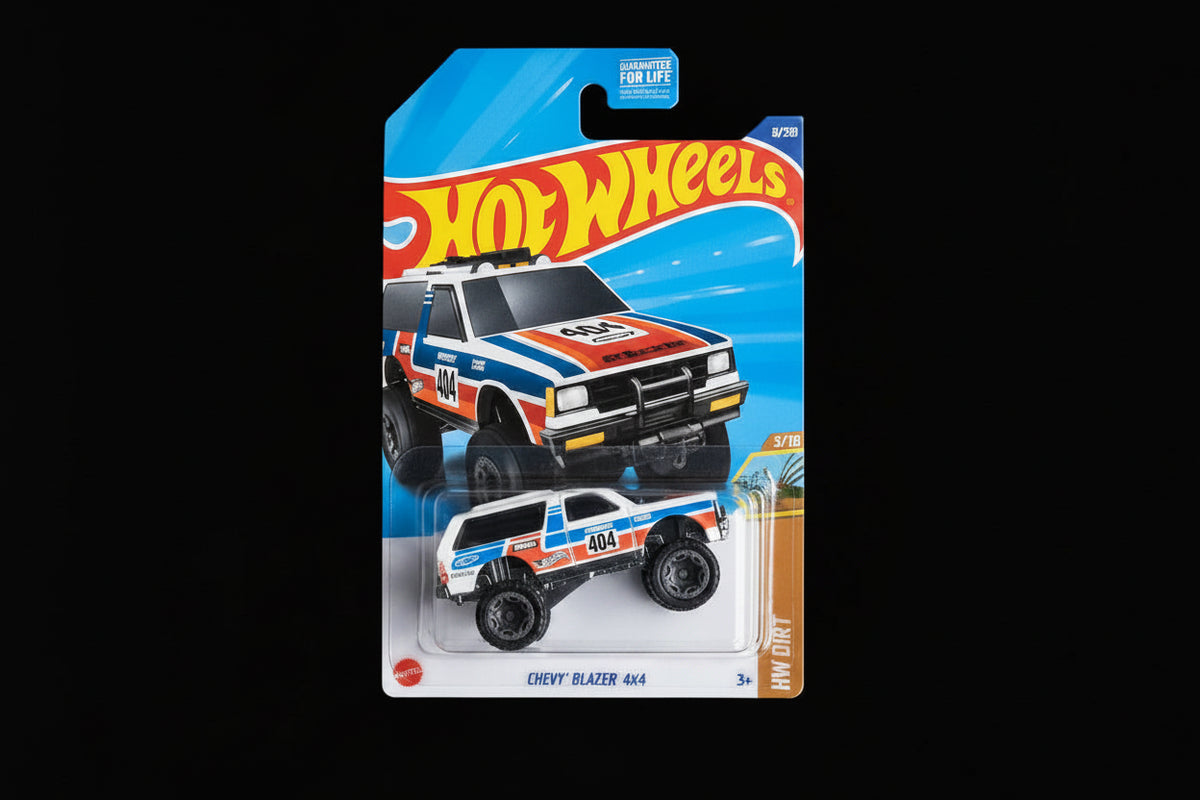 Hot Wheels Chevy Blazer 4x4, HW Dirt 3/10 [White/red/Blue] 81/250