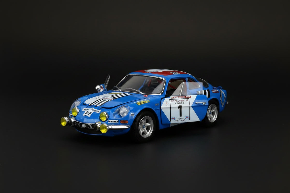 Bburago 1:16 scale VINTAGE Alpine A110 1600s Tour  de Corse 1973 MADE IN ITALY GOLD SERIES