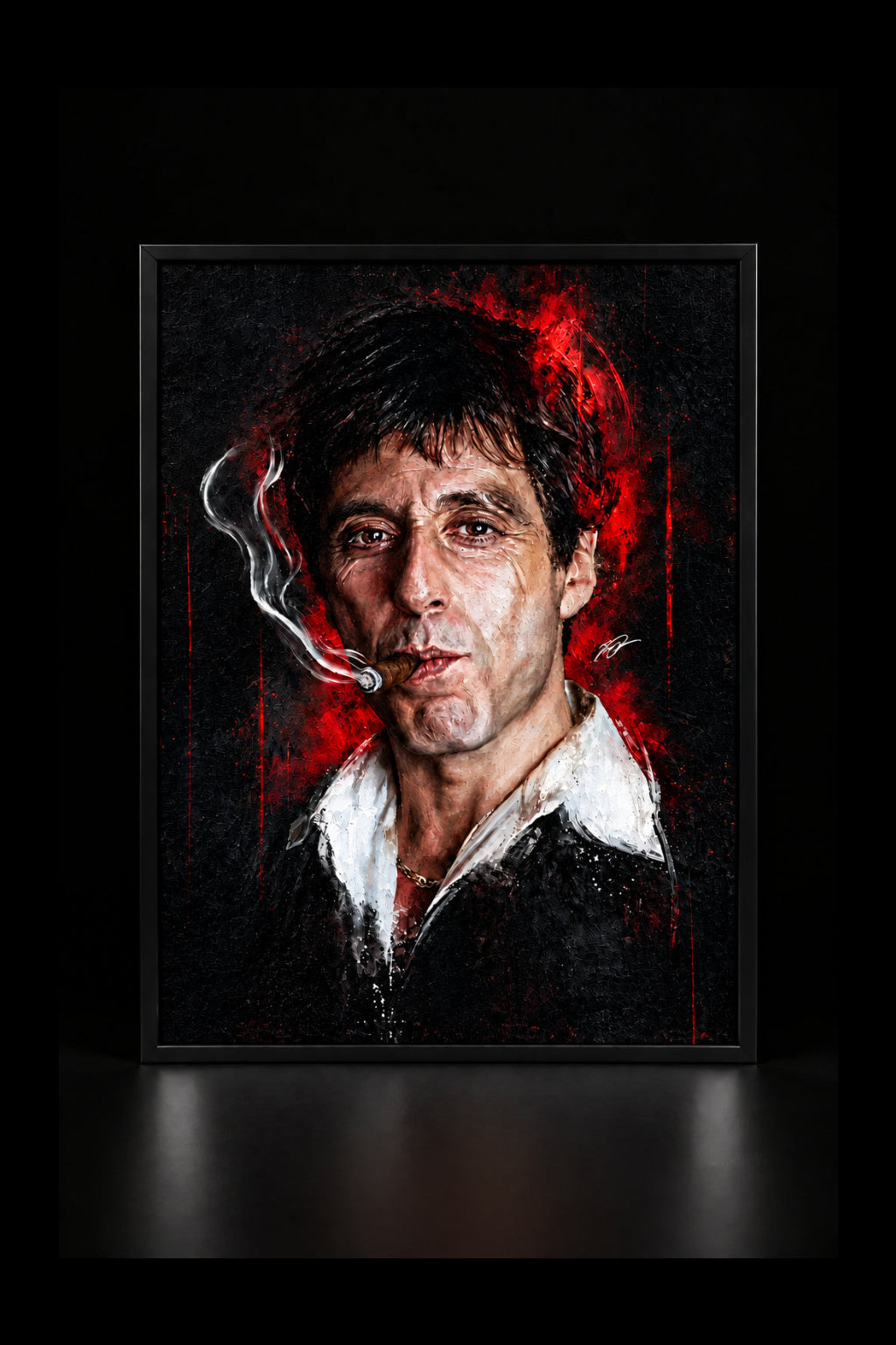 Framed Canvas  Al Pacino as Tony Montana Scarface  50cm x 70cm