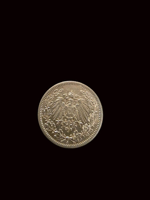 1914 German Empire 1/2 Mark silver coin