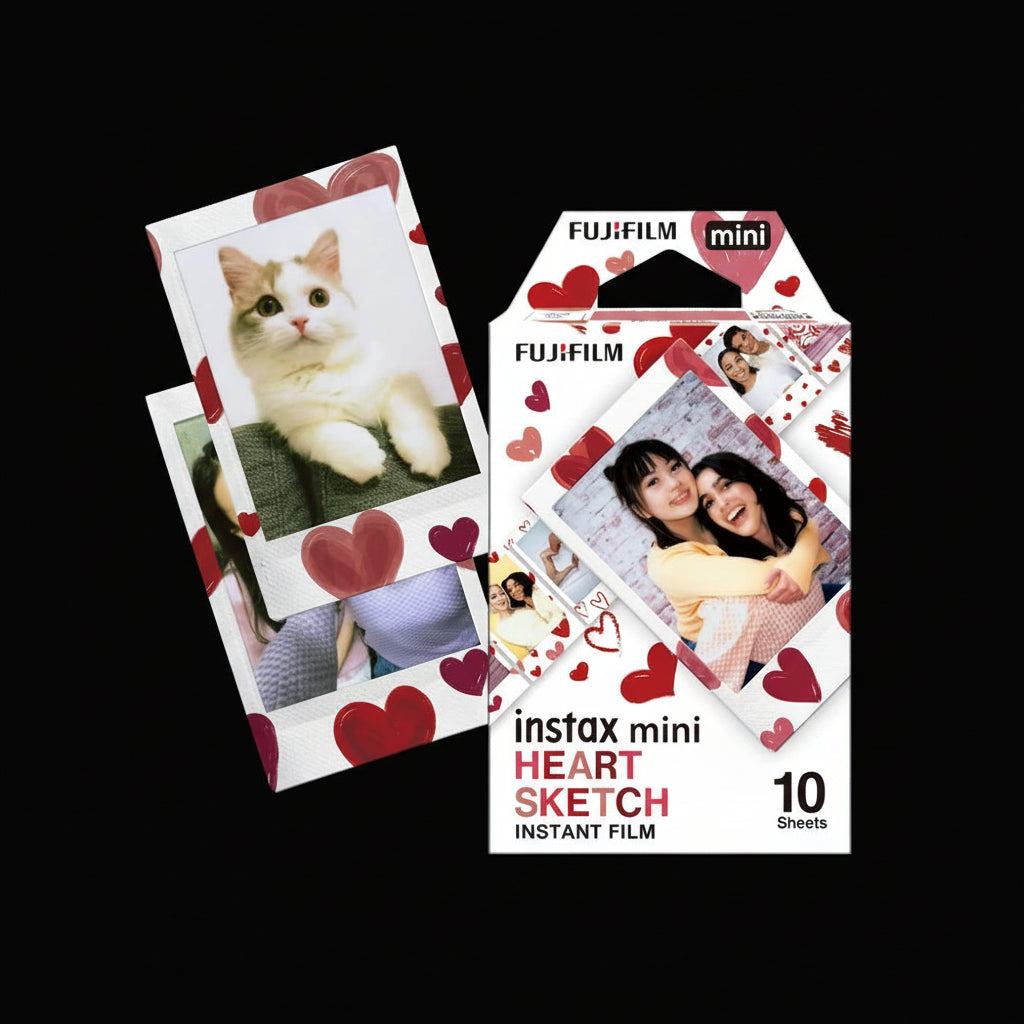 Fujifilm   Instax   Mini   Heart   Sketch   Film   -   (pack   of   10)