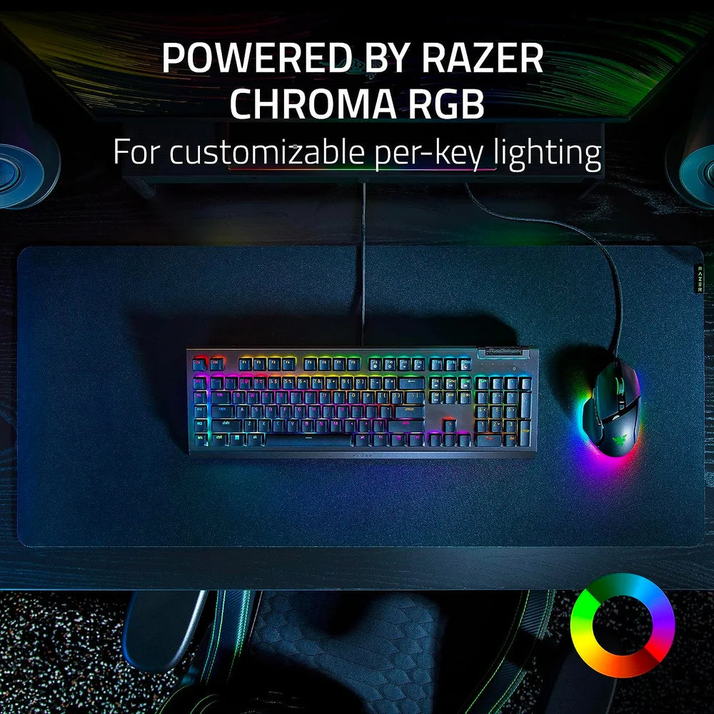 Razer   BlackWidow   V4   X   -   Mechanical   Gaming   Keyboard:   Green   Switches   Tactile   &   Clicky
