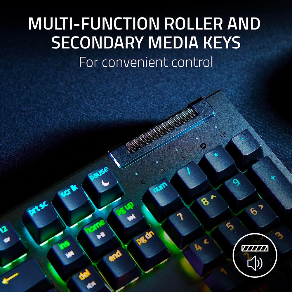 Razer   BlackWidow   V4   X   -   Mechanical   Gaming   Keyboard:   Green   Switches   Tactile   &   Clicky