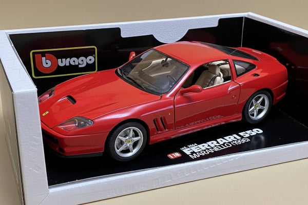 BBURAGO 1:18 SCALE FERRARI F550 MARANELLO MADE IN ITALY