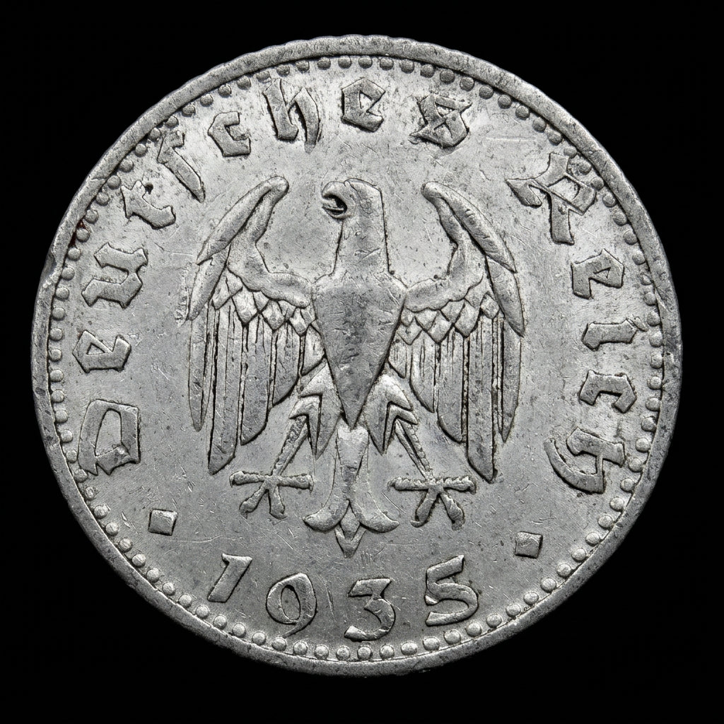 Nazi 1935- Germany 50 Reichspfennig Coin