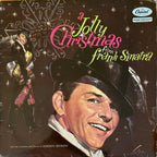 classic 1957 vinyl LP album cover for A Jolly Christmas from Frank Sinatra